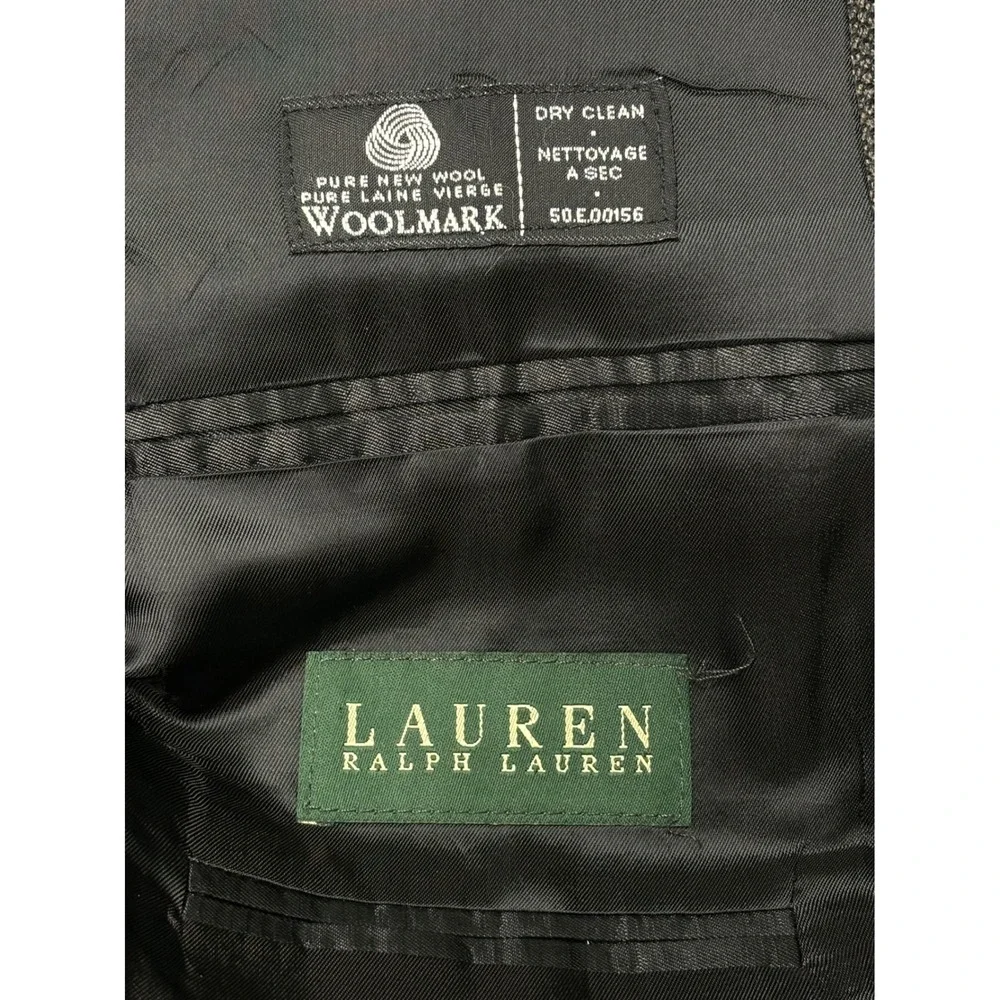 Lauren Ralph Lauren Wool Blazer Herringbone Sport Coat‎ Made in Canada 44L